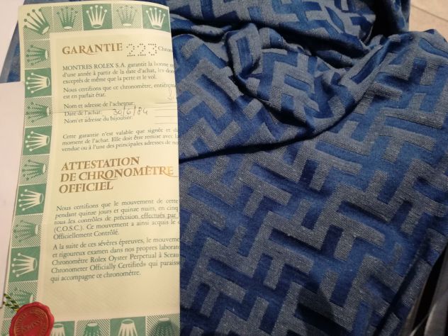 attestazione di garanzia ufficiale rolex datejust ref 15053 - Foto 2