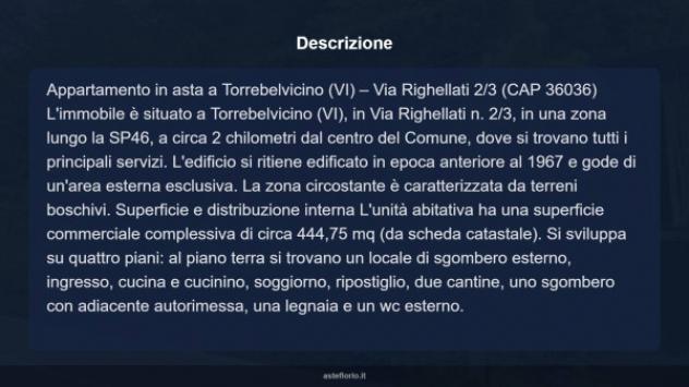 Immobile in asta di 439 m² con più di 5 locali e box auto in vendita a Torrebelvicino - Foto 9