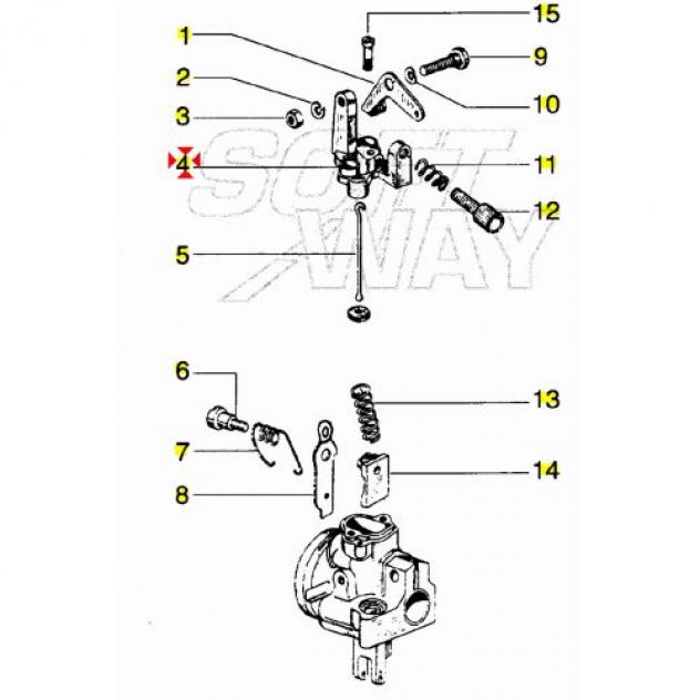 Coperchio carburatore Piaggio SI Grillo Boss - 436689 - Foto 4