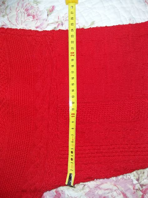 Maglione rosso di cotone (vedere fotografie per misure varie). - Foto 6