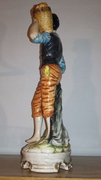 Contadino con vestiti d'epoca, porcellana Capodimonte Vintage - Foto 3