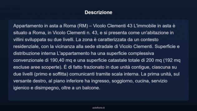 Immobile in asta di 190 m² con più di 5 locali in vendita a Roma - Foto 3