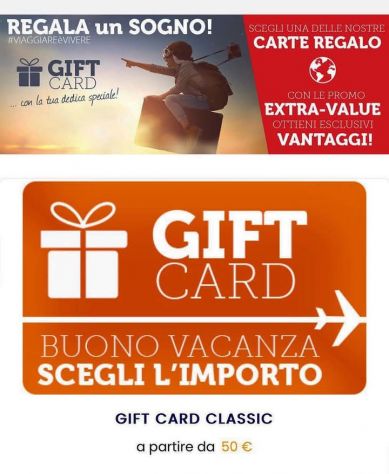 Buono vacanza ...regala una vacanza da sogno