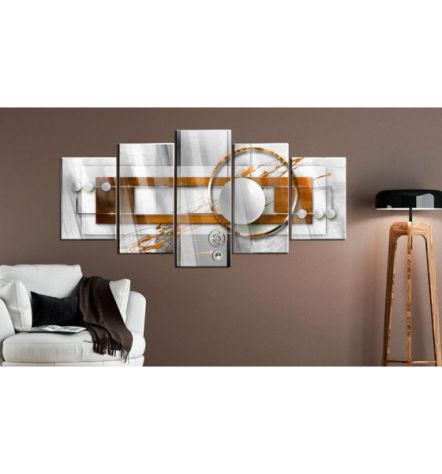 Quadro Marrone Col Cerchio Vetro Acrilico Cm.100x50 E 200x100 - Foto 2