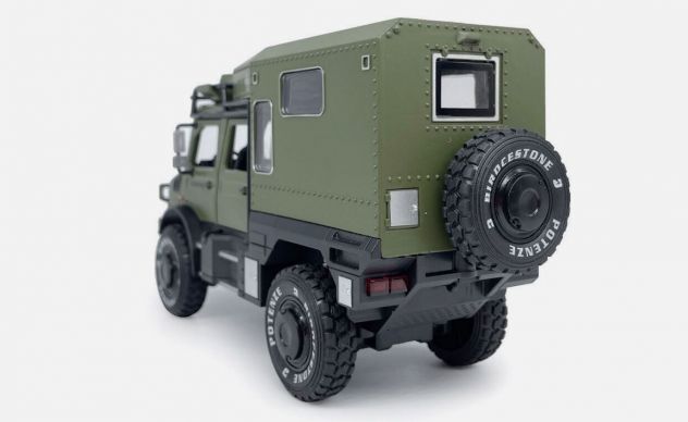 Camper Caravan fuoristrada Green Unimog U4000 Ms 1:28 New XL - Foto 4