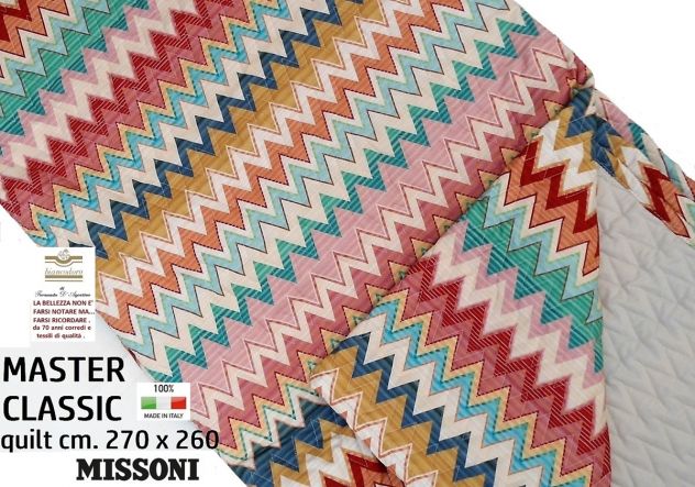 MISSONI coordinato letto , completo lenzuola + copriletto trapuntato - Foto 9