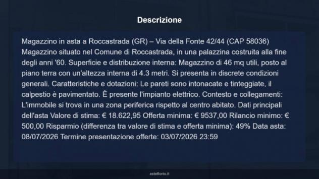 Immobile in asta di 46 m² in vendita a Roccastrada - Foto 8