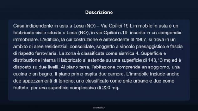 Immobile in asta di 143 m² con più di 5 locali in vendita a Lesa - Foto 4