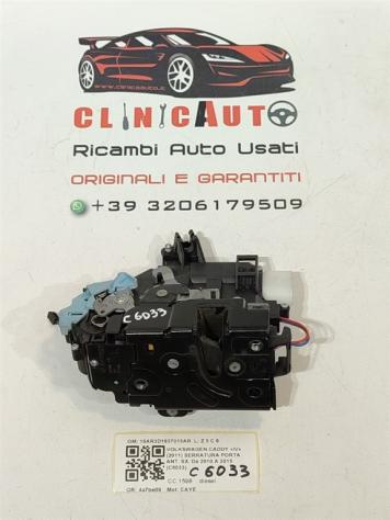 SERRATURA ANTERIORE SINISTRA VOLKSWAGEN Caddy 4° Serie 3D1837015AR CAYE (10) - Foto 3