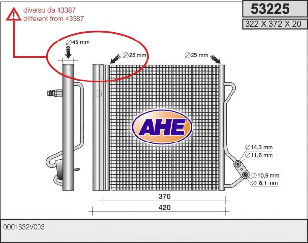 53225 AHE:CONDENSATORE SMART (450) CITY-COUPE’,CABRIO 0.6 0.8CDi DAL’98AL’ 01.04 - Foto 3