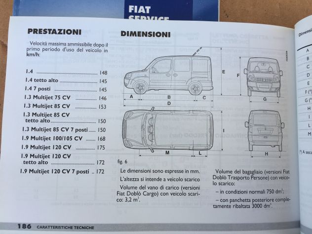 Manuale / Libretto Uso e Manutenzione FIAT DOBLO 2 serie dal 2004 al 2009 - Foto 5
