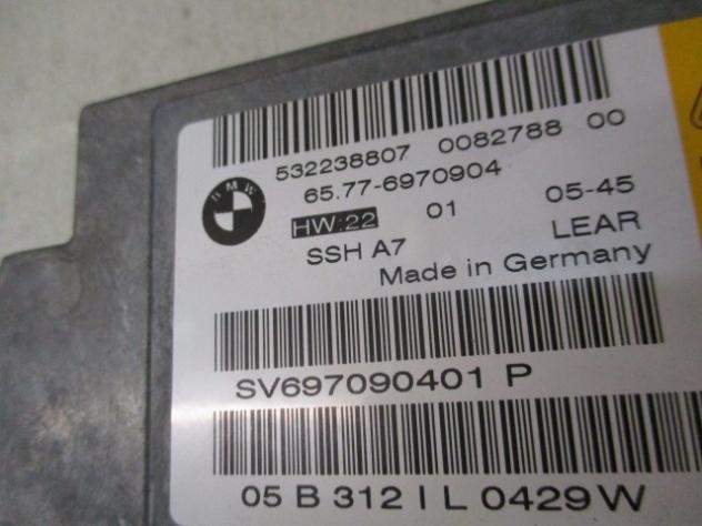65.77-6970904 SENSORE AIRBAG BMW SERIE 7 E65 3.0 D 170KW AUT 4P (2005) RICAMBIO USATO - Foto 2