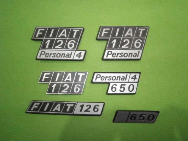 Scritte loghi targhette posteriori Fiat 126 varie versioni NUOVE - Foto 4
