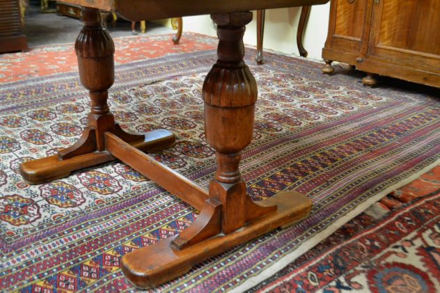 Tavolo/Scrittoio stile Neorinascimento Elisabettiano - Foto 10