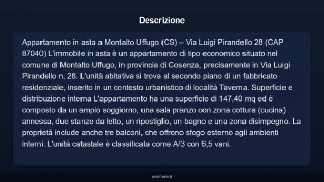 Immobile in asta di 147 m² con più di 5 locali in vendita a Montalto Uffugo - Foto 3