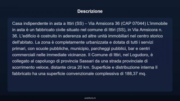 Immobile in asta di 188 m², box auto in vendita a Ittiri - Foto 3