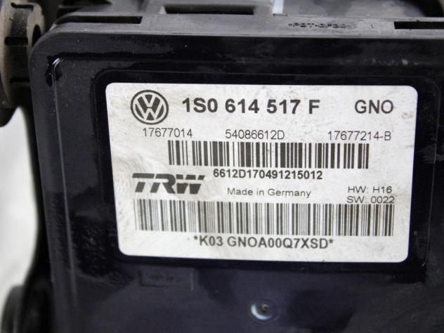 1S0614517F CENTRALINA POMPA AGGREGATO ABS SKODA RAPID 1.6 D 66KW 5M 5P (2015) RICAMBIO USATO - Foto 3