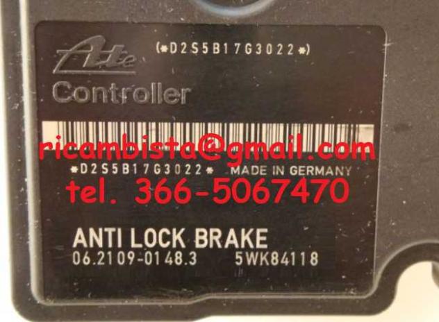 06.2109-0806.3 06.2109-0148.3 5WK84118 Opel Agila 84E0 gruppo ABS pompa centralina - Foto 2