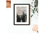Quadro astratto minimal dipinto con cornice