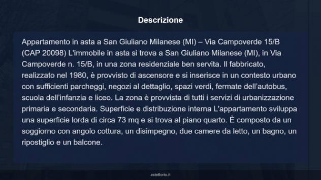 Immobile in asta di 73 m² in vendita a San Giuliano Milanese - Foto 12