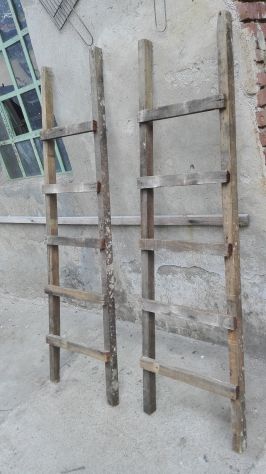 Vecchie scale  fienile pioli legno - Foto 5