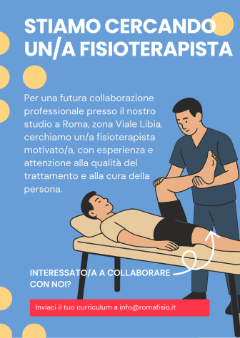 STIAMO CERCANDO UN/A FISIOTERAPISTA