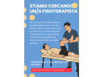 STIAMO CERCANDO UN/A FISIOTERAPISTA