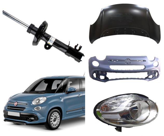 Fiat 500 L frontale fanale rinforzo ossatura paraurti parafango cofano 2018>