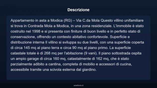 Immobile in asta di 268 m² con più di 5 locali e box auto in vendita a Modica - Foto 3