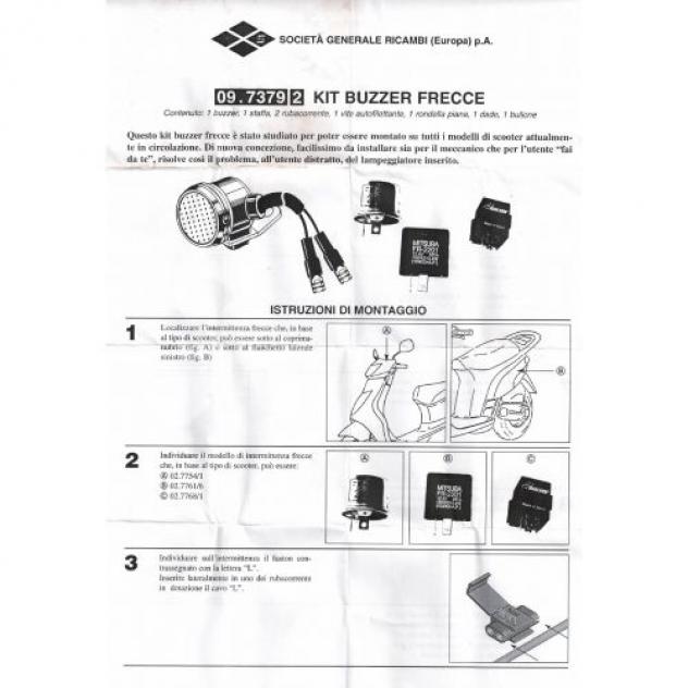 Cicalino frecce 12 volt per moto e scooter - Foto 4