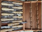 Scattola  legno scalpelli