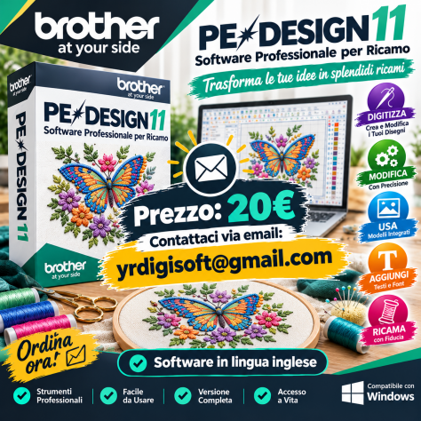 Brother PE-DESIGN 11 – Software per la Creazione di Ricami