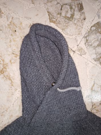 Felpa Pesante Cappuccio Grigia Taglia M - Foto 2