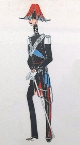 Stampa carabinieriin alta uniforme 47x24 - Foto 2