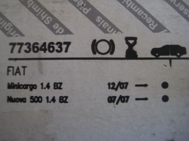 PASTIGLIE FRENO ANTERIORE FIAT 500 MINICARGO 1.4 77364637 - Foto 3