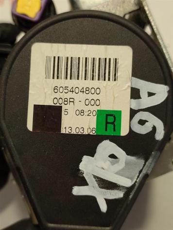 CINTURA DI SICUREZZA ANTERIORE DESTRA AUDI A6 Berlina Serie C6 (4F2) 4F0857706 605404800 BSG (0412) - Foto 4