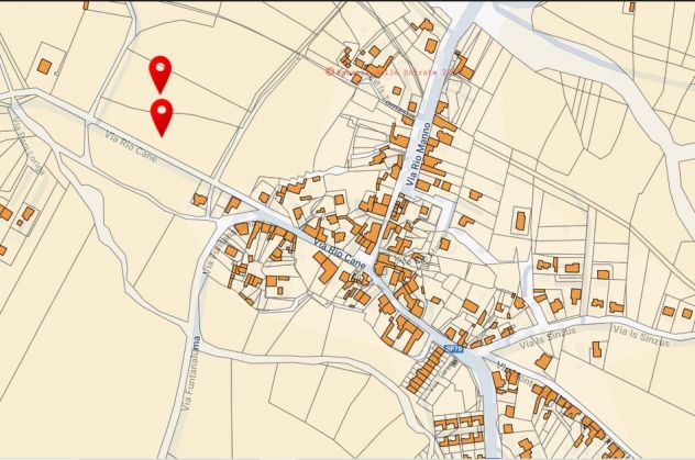 SANTADI (SU) Via RIO CANE, TERRENO 16541 MQ con 50 OLIVI ADIACENTE PAESE 3,5€/m²