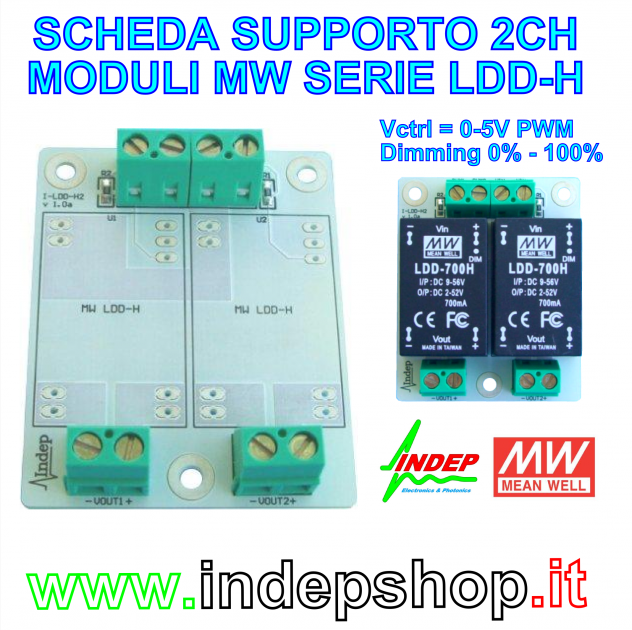 Scheda di supporto per moduli Meanwell LDD-H - Foto 2