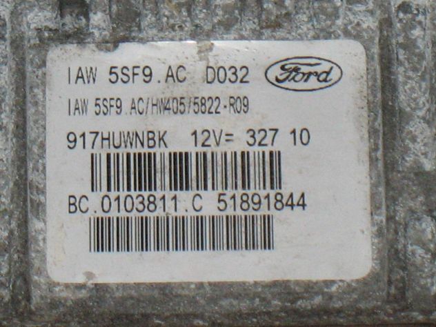5SF9AC 51891844 ECU CENTRALINA FORD IAW 5SF9.AC IAW5SF9.AC HW405 51891844 - Foto 2