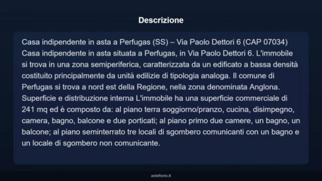 Immobile in asta di 241 m² con più di 5 locali in vendita a Perfugas - Foto 4