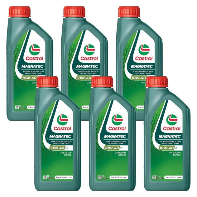 6 LITRI Olio Motore CASTROL Magnatec 10W40 A B Confezione da 6x1L