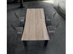 tavolo con piano in legno effetto scortecciato, Tavolo con piano legno effetto s