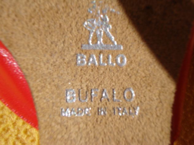 Scarpe da ballo n. 36 in pelle rossa, suola in bufalo - Foto 4