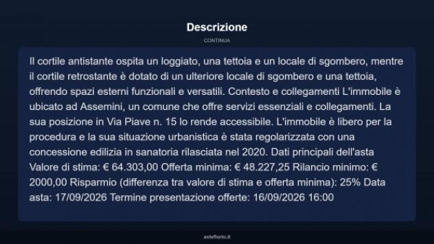 Immobile in asta di 207 m² con più di 5 locali in vendita a Assemini - Foto 5