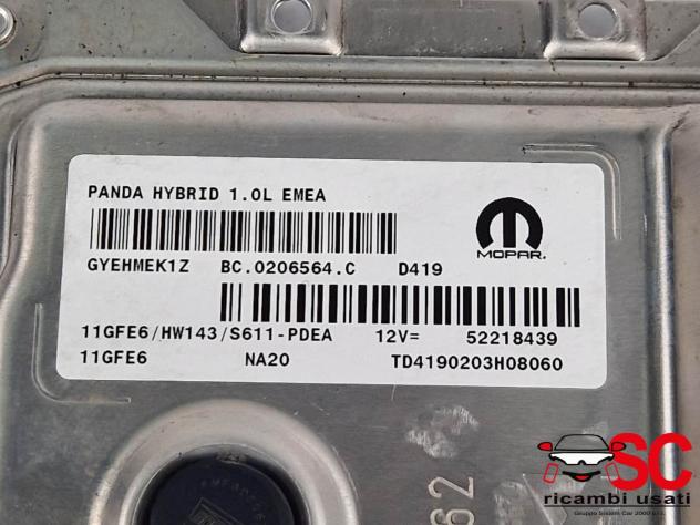 52218439 52218439 CENTRALINA MOTORE FIAT Panda 3° Serie hybrid - Foto 4