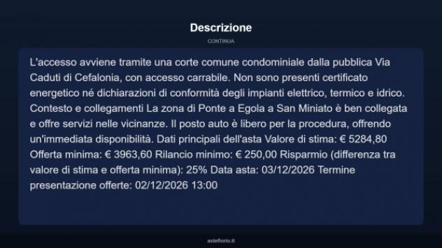 Immobile in asta di 14 m² in vendita a San Miniato - Foto 5