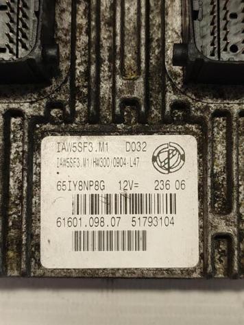 CENTRALINA MOTORE FIAT Grande Punto 1° Serie IAW5SF3 65IY8NP8G 51793104 199A4000 benzina 1242 (0508) - Foto 2