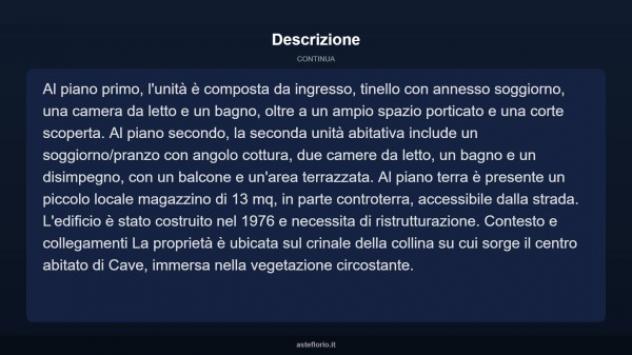 Immobile in asta di 123 m² con più di 5 locali in vendita a Cave - Foto 4