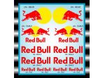 Kit 12 adesivi prespaziati red bull per moto auto