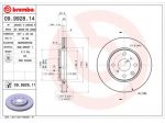 Disco Freno Brembo 09992814  Citroen, Toyota